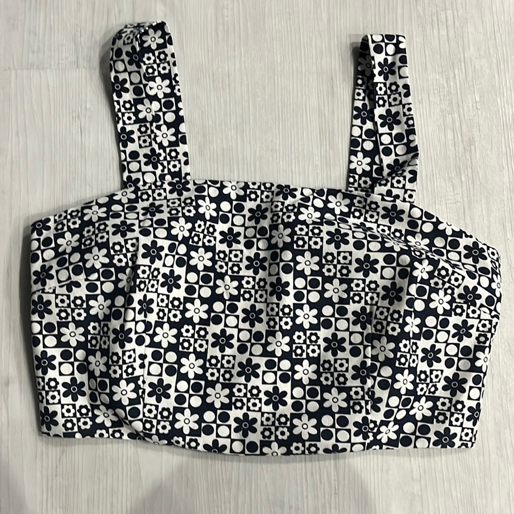 Brand New with Tags: Elodie blue and white tank top from Nordstrom rack size L